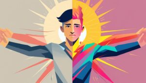 create a image icon person transformation